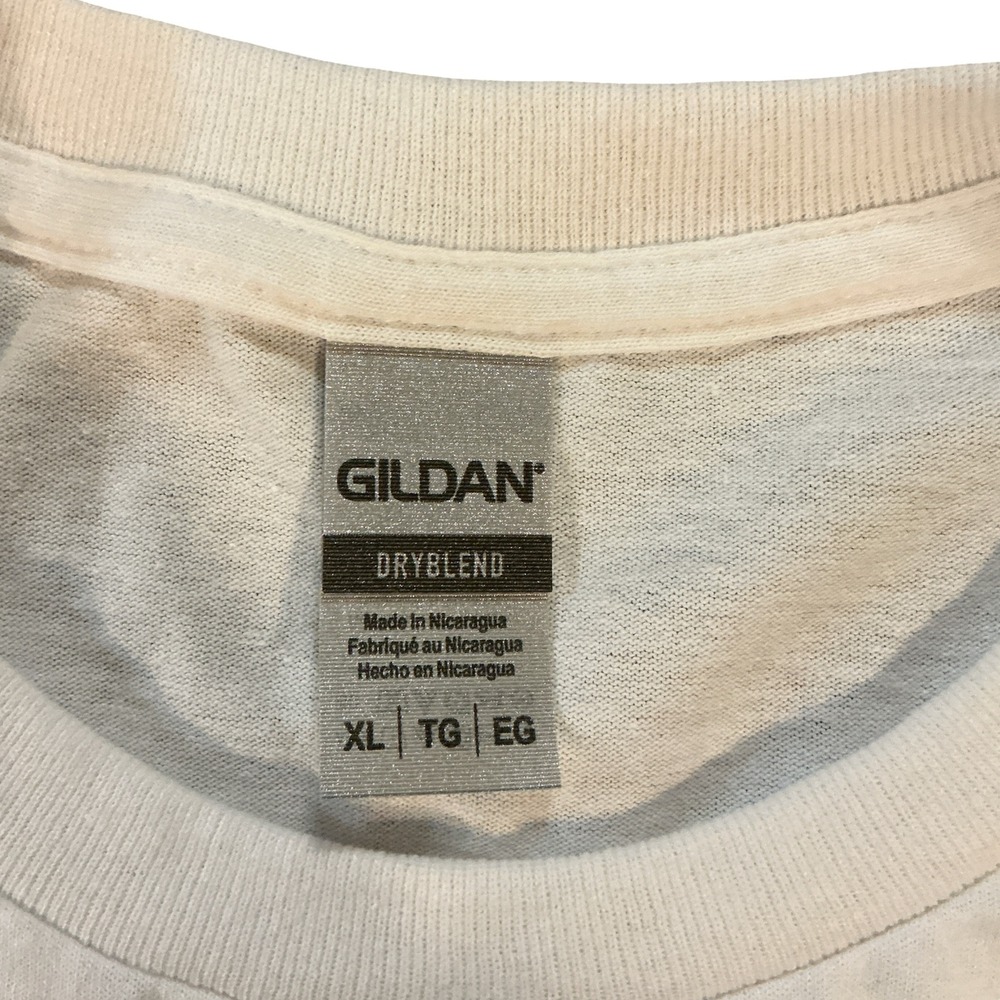 Gildan Mens XL T-Shirt Lot 9 Pack DryBlend Heavy Cotton White Cream Short Sleeve - Picture 3 of 8